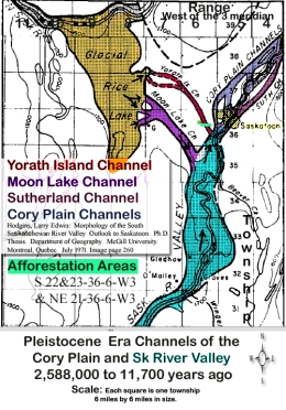 Yorath Island Channel, Moon Lake Channel, Sutherland Channel and Cory Plain Channel Pleistocene Era South Sk River Valley 2588000 to 117000 years ago Adapted from Larry Edwin Hodges