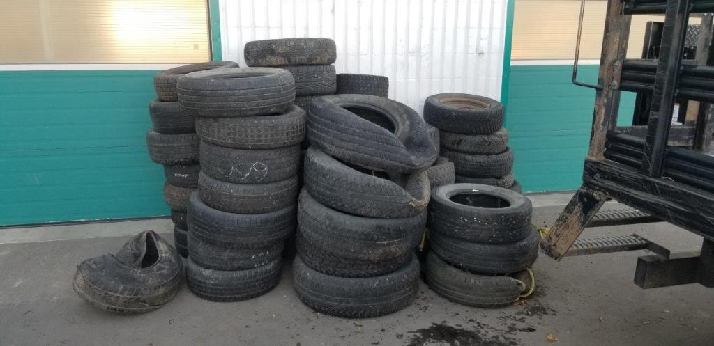 Tires in for recycling from Richard St. Barbe Baker Afforestation Area and George Genereux Urban Regional Park Saskatoon, SK Tires are an environmental and fire hazard in a greenspace